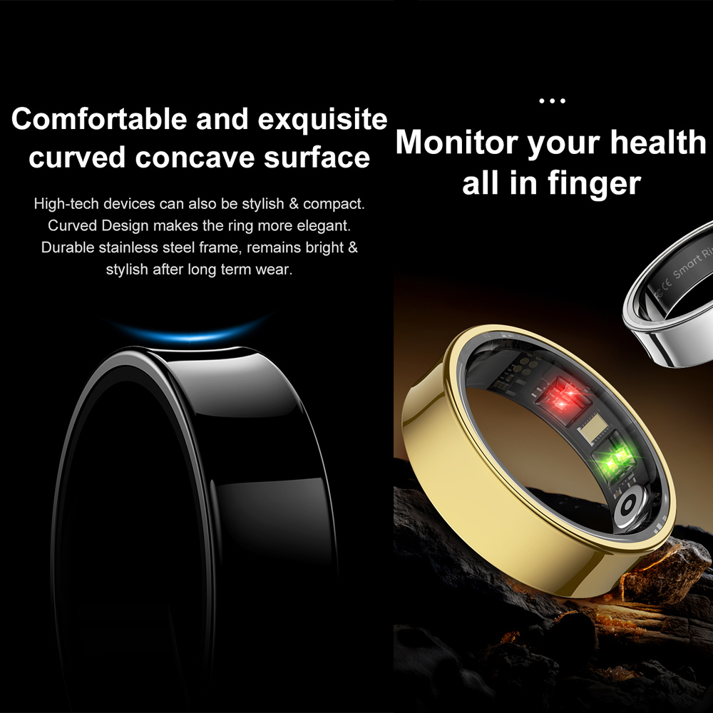 R09 Stainless Steel Smart Ring - Temperature Ring Skin ulasan dan harga