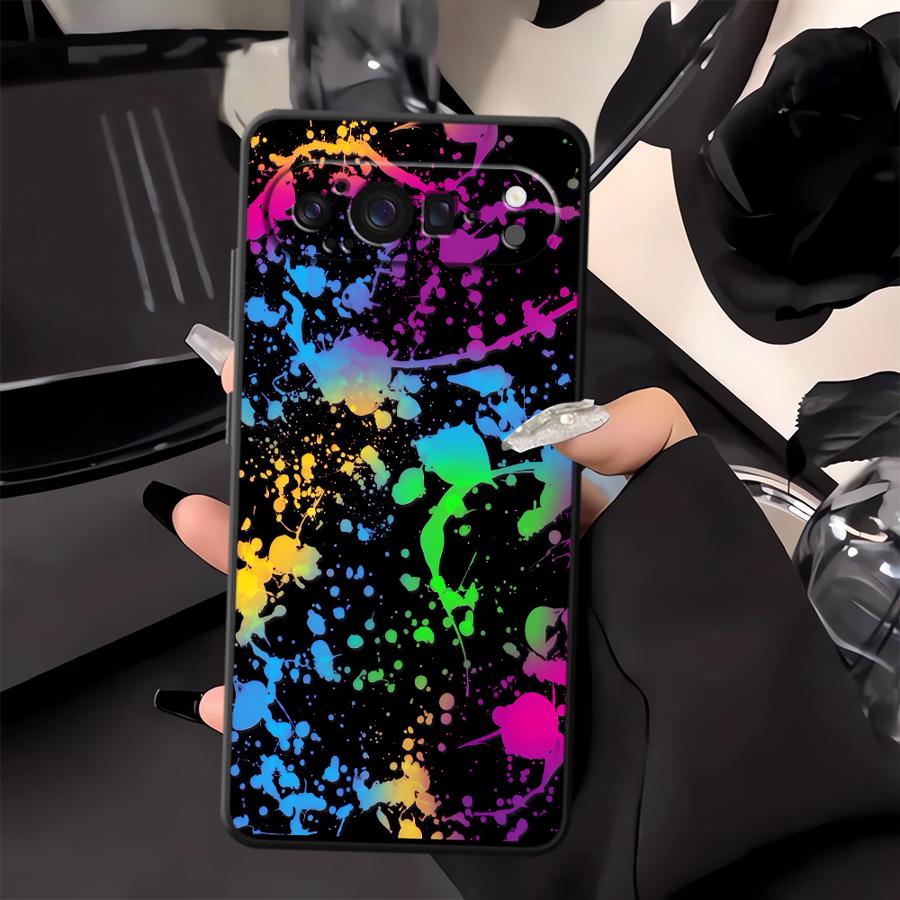 Rainbow Paint Splatters Funda  - Google Pixel 8A ulasan dan harga