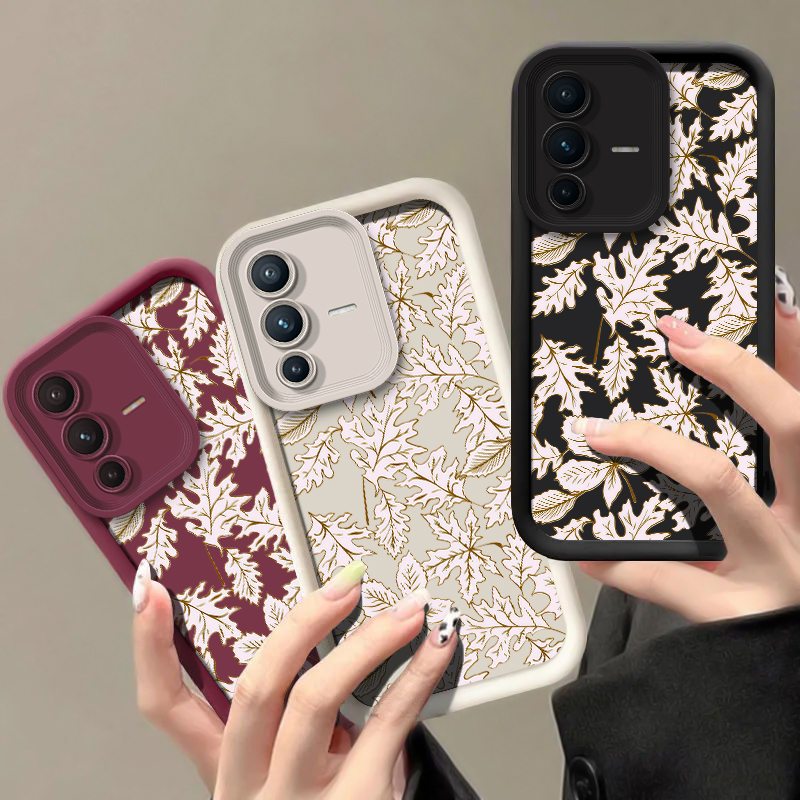 Leaves Pattern Phone Case For  - Vivo V40 ulasan dan harga